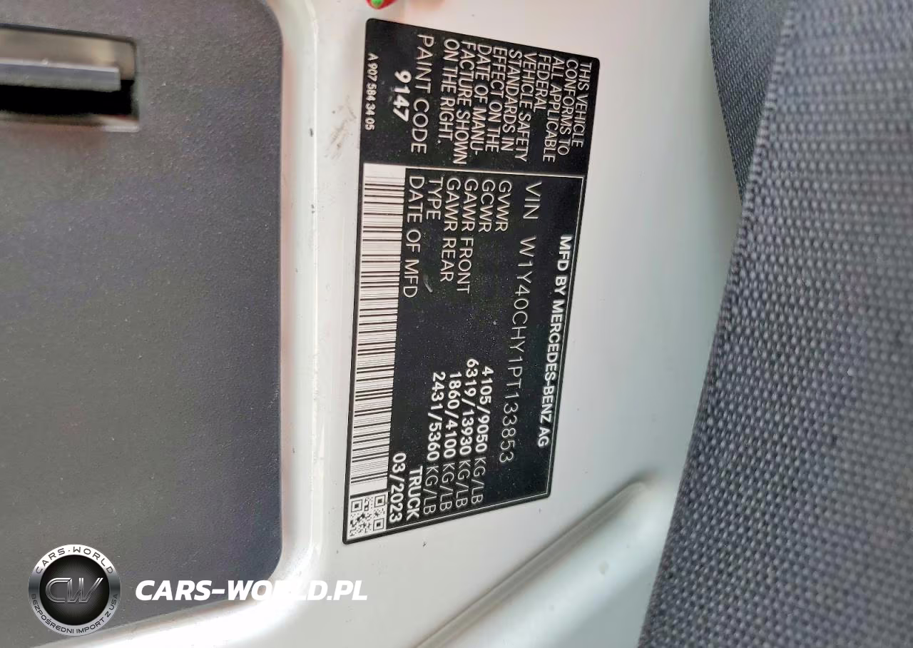 2023 Mercedes-Benz Sprinter 2500 VIN:W1Y40CHY1PT133853 - 13