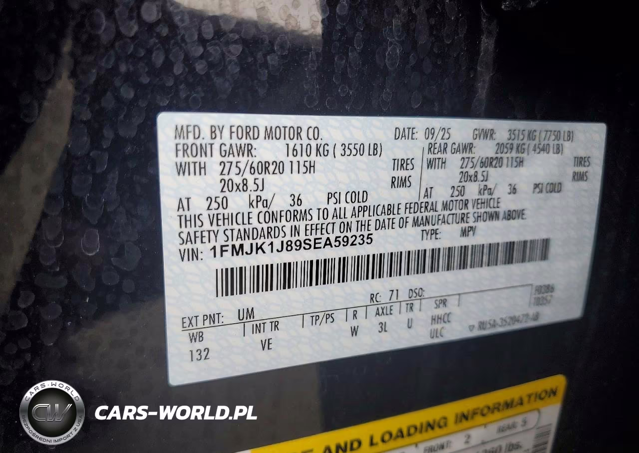 2025 Ford Expedition Max Active VIN:1FMJK1J89SEA59235 - 14