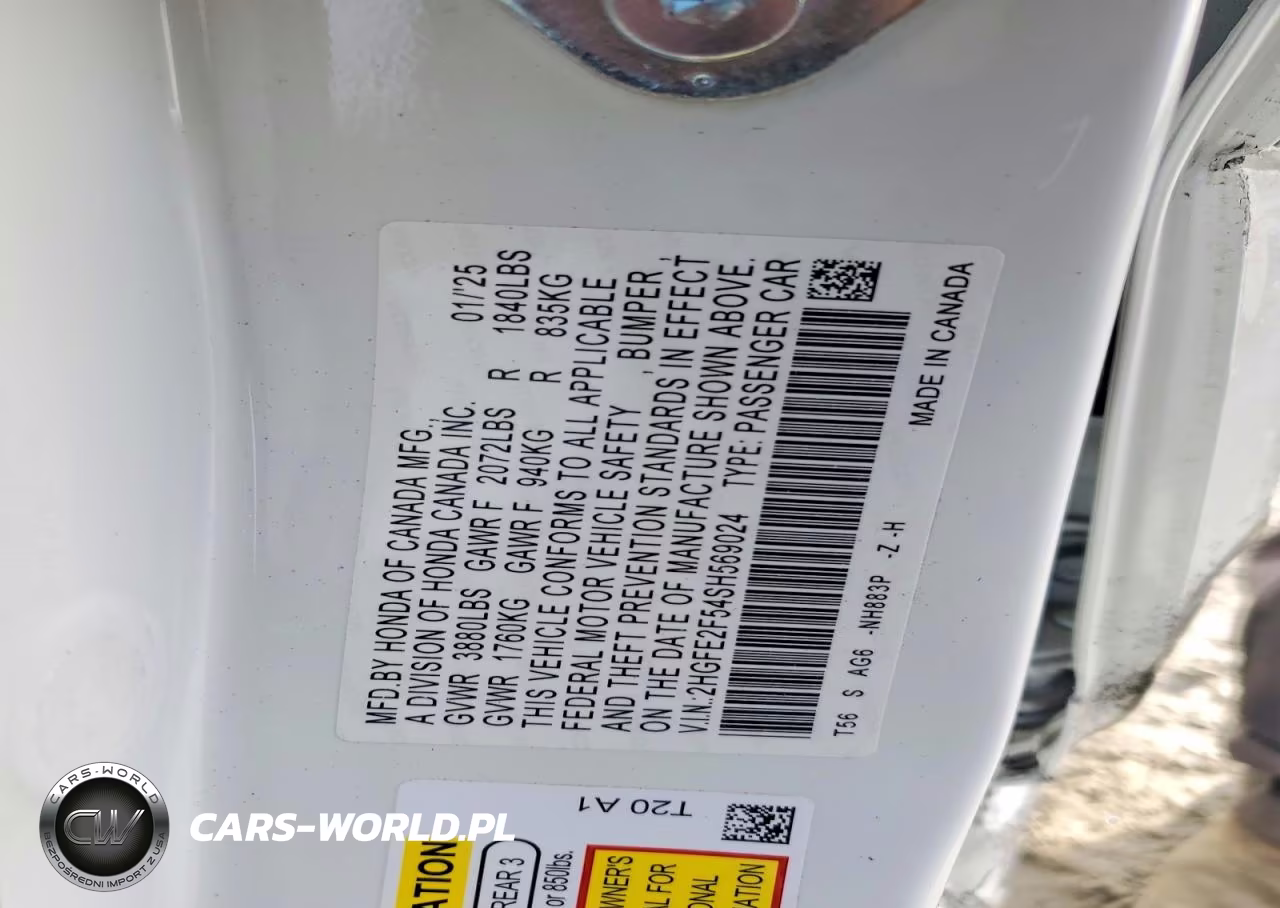 2025 Honda Civic Sport VIN:2HGFE2F54SH569024 - 12