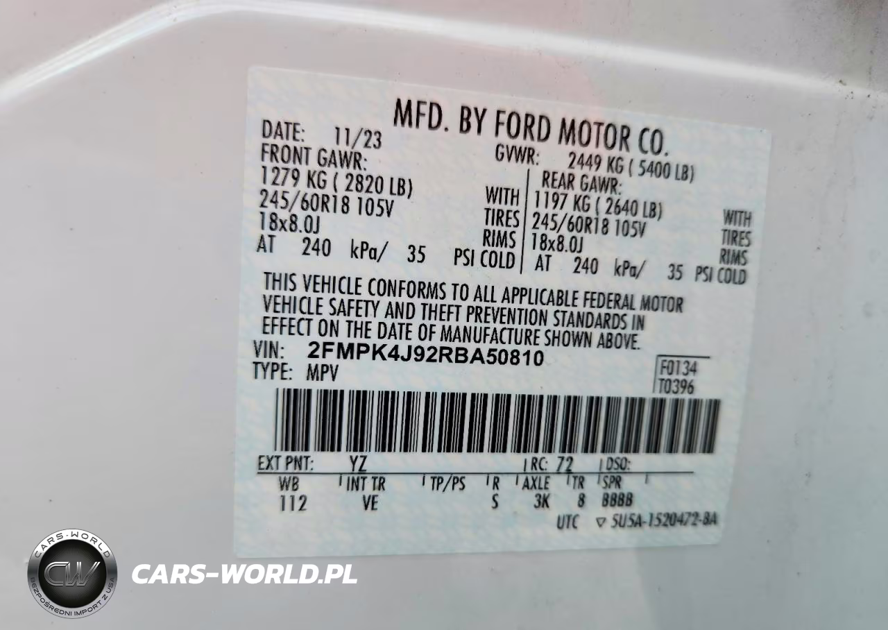 2024 Ford Edge Sel VIN:2FMPK4J92RBA50810 - 13