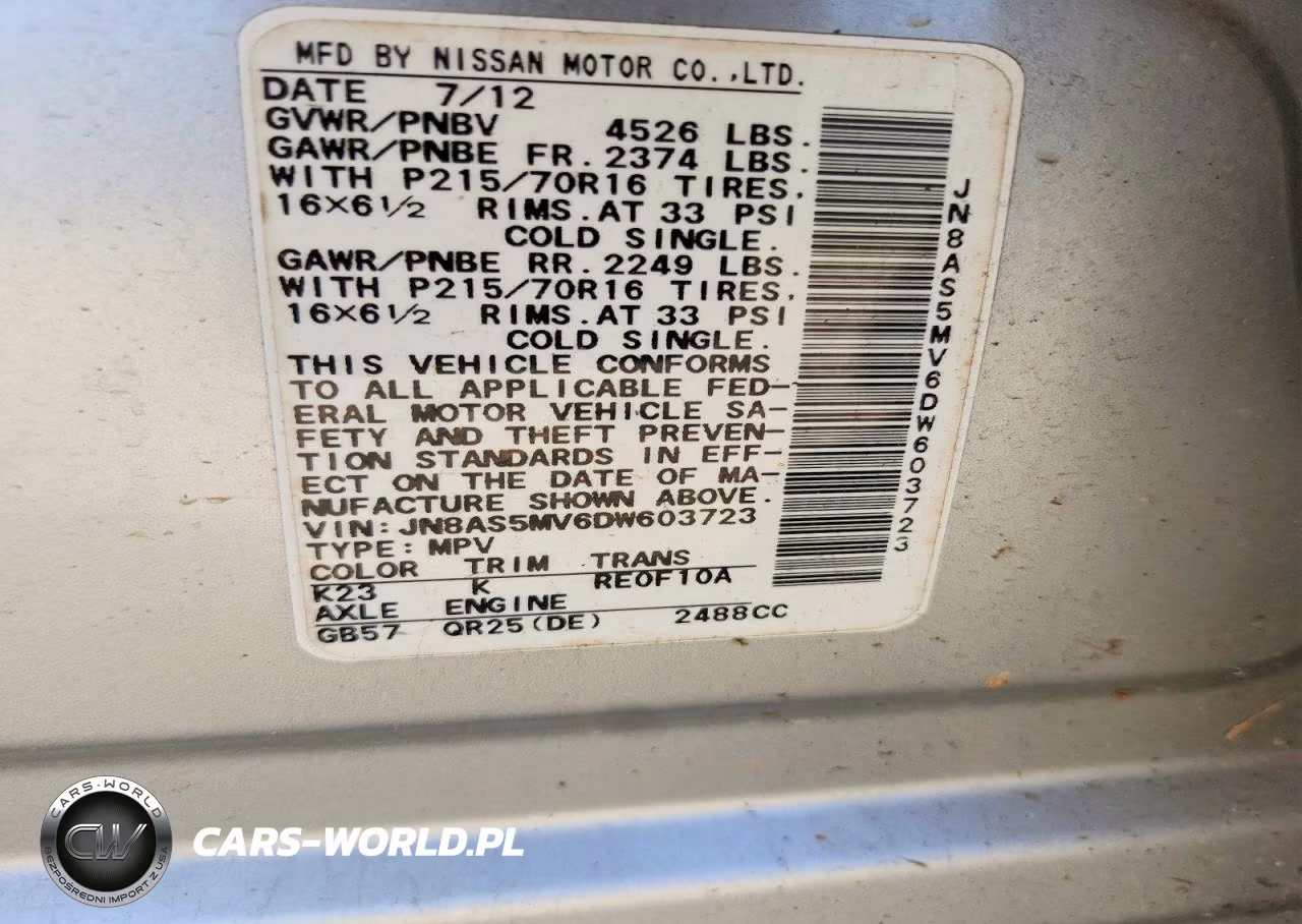 2013 Nissan Rogue S VIN:JN8AS5MV6DW603723 - 12