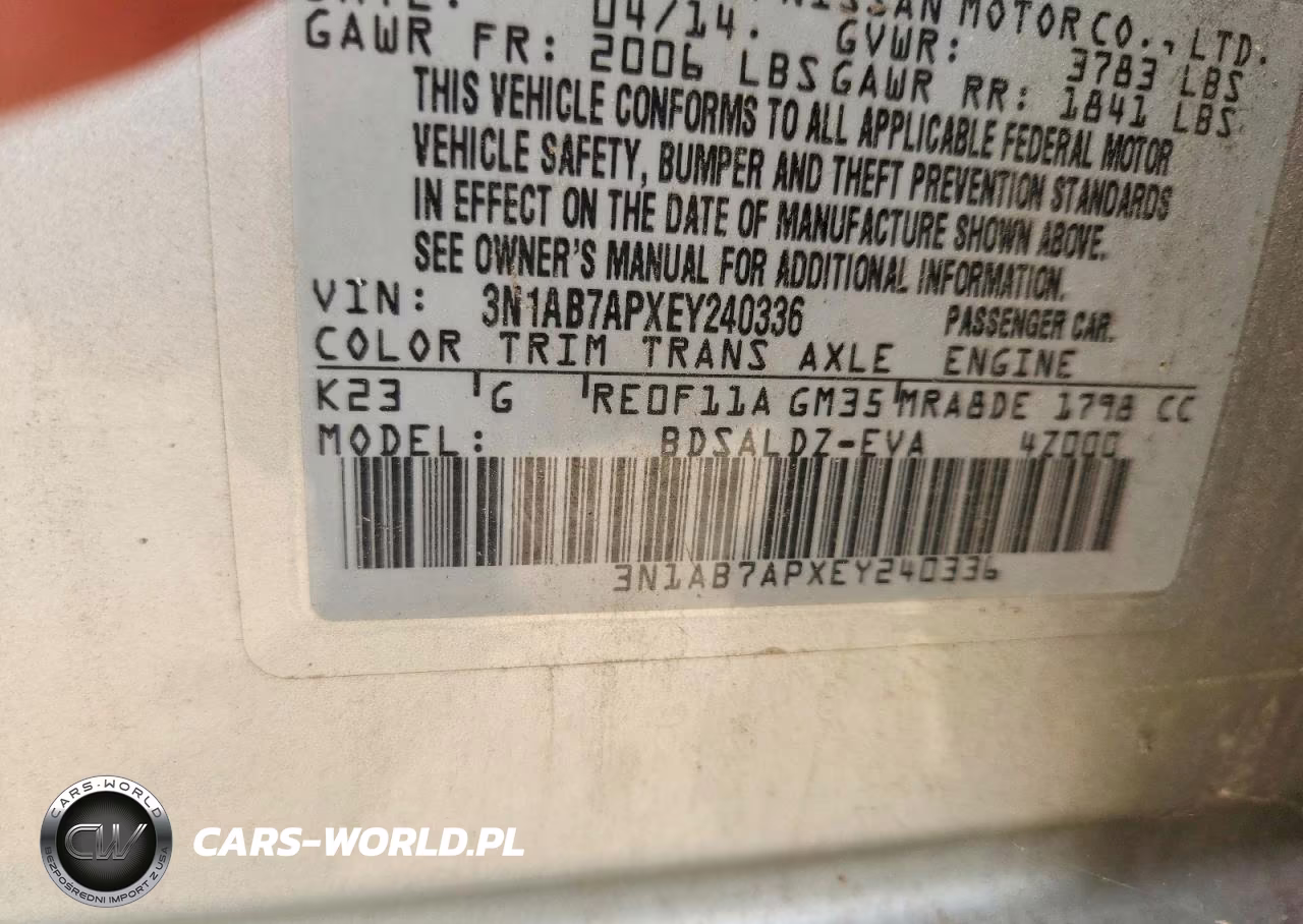 2014 Nissan Sentra S-Sv-Sr-Sl VIN:3N1AB7APXEY240336 - 12