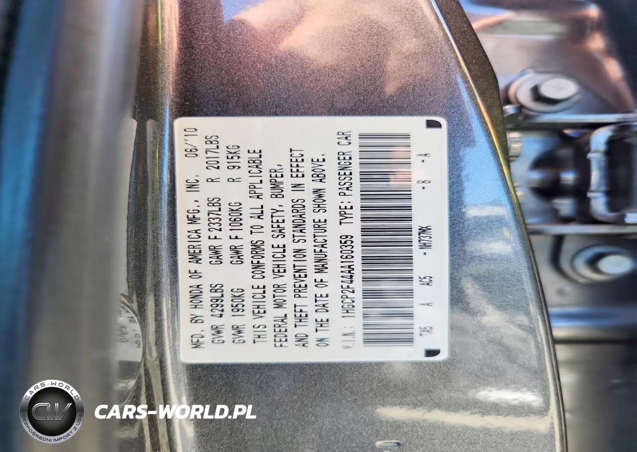 2010 Honda Accord Lxp VIN:1HGCP2F44AA160359 - 13