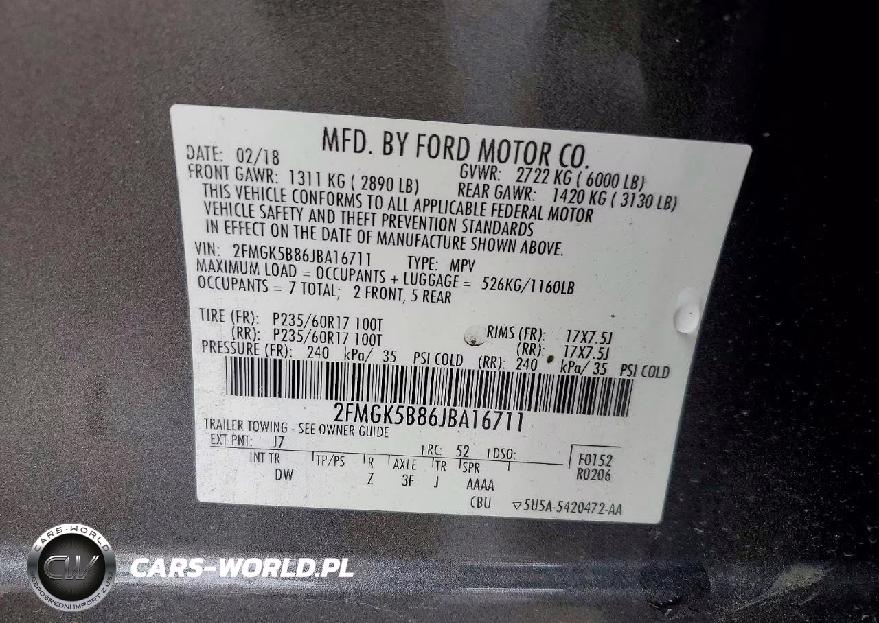 2018 Ford Flex Se VIN:2FMGK5B86JBA16711 - 13