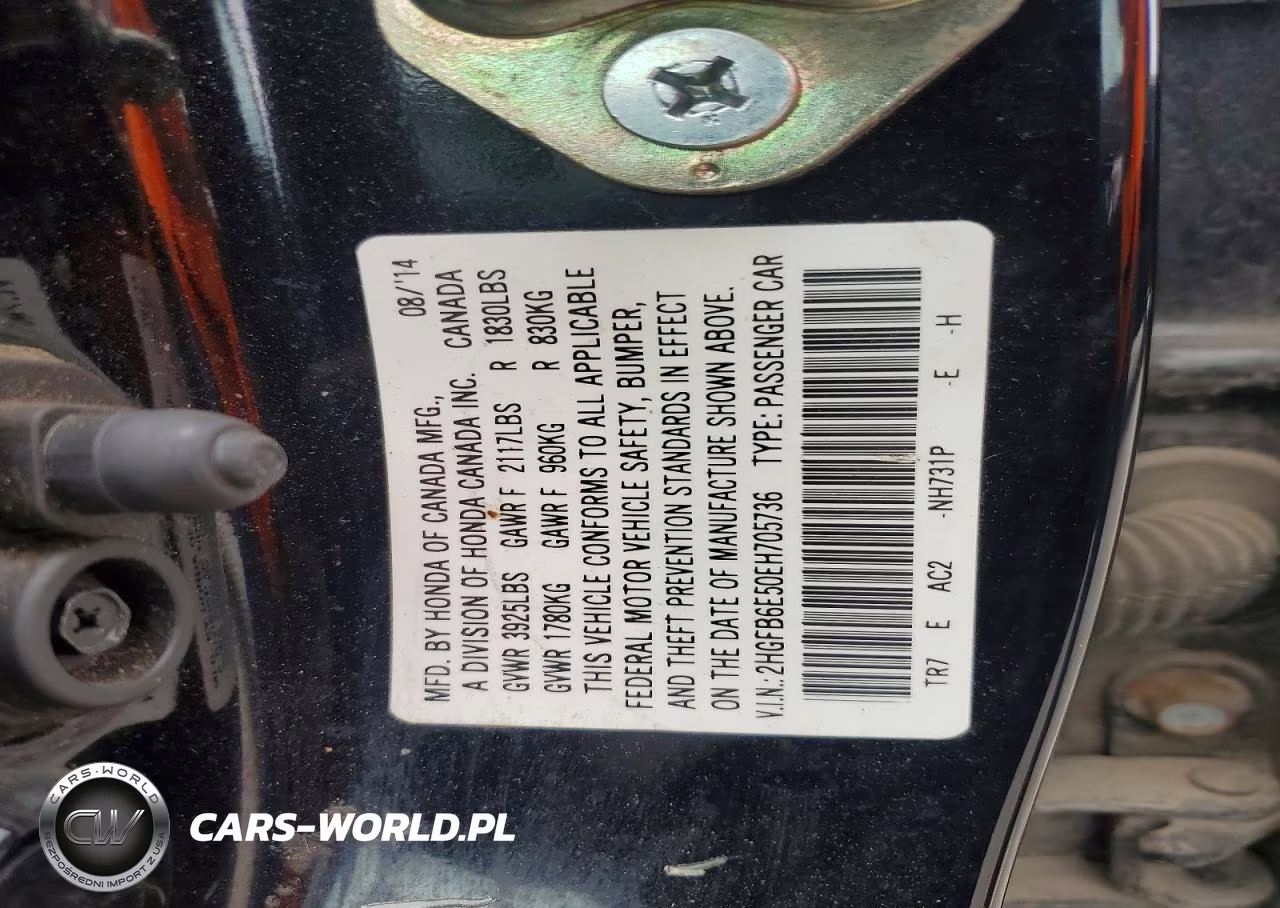 2014 Honda Civic Si VIN:2HGFB6E50EH705736 - 12