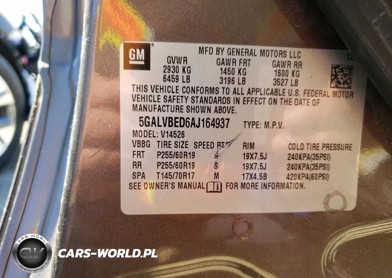2010 Buick Enclave VIN:5GALVBED6AJ164937 - 13
