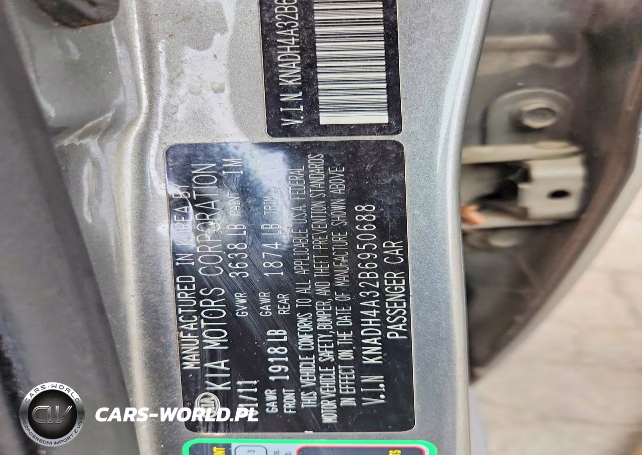2011 Kia Rio Lx VIN:KNADH4A32B6950688 - 12