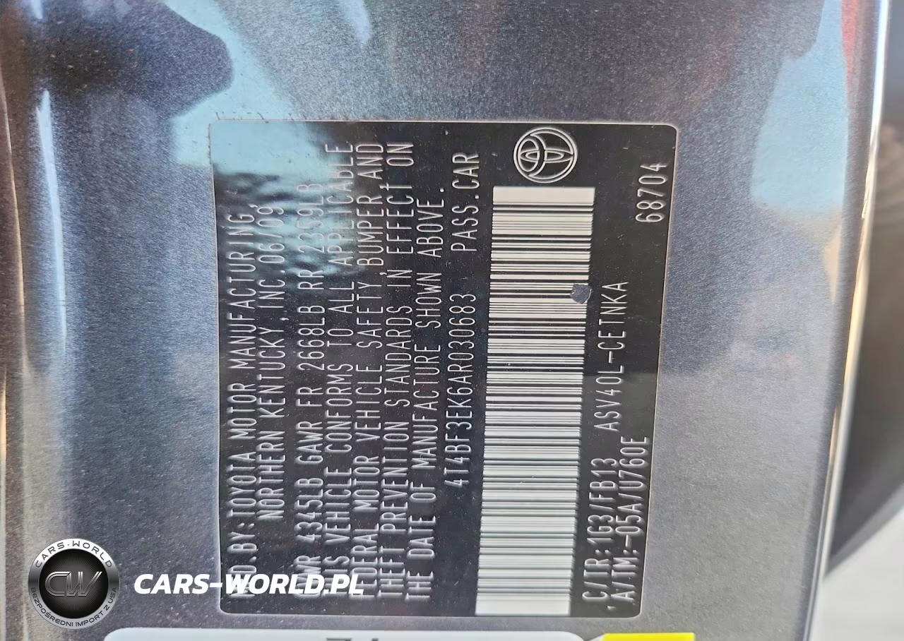 2010 Toyota Camry Le VIN:4T4BF3EK6AR030683 - 12