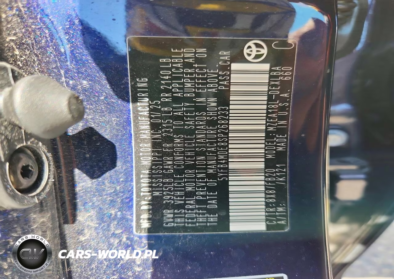2025 Toyota Corolla Le VIN:5YFB4MDE8SP268233 - 12