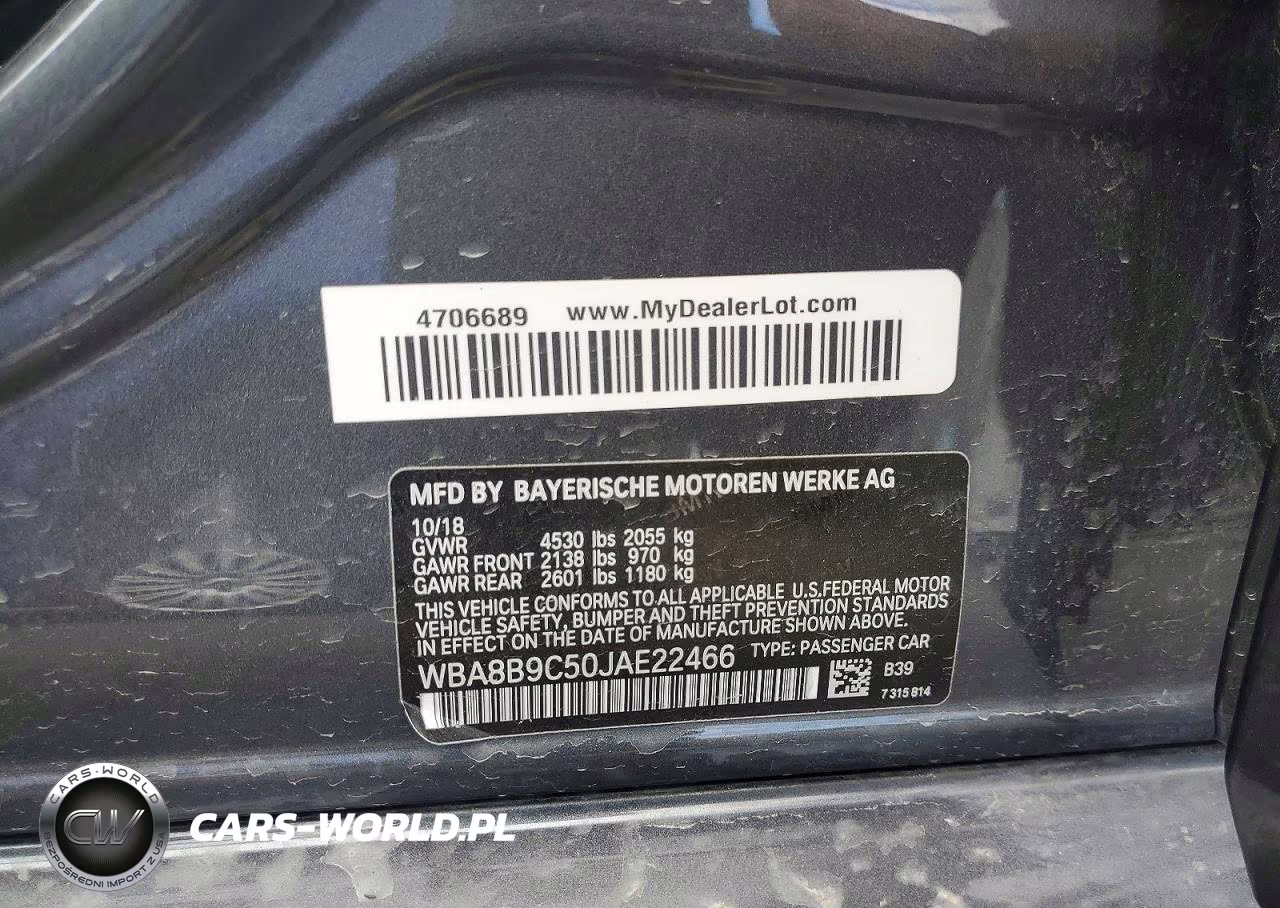 2018 BMW 330 I VIN:WBA8B9C50JAE22466 - 12