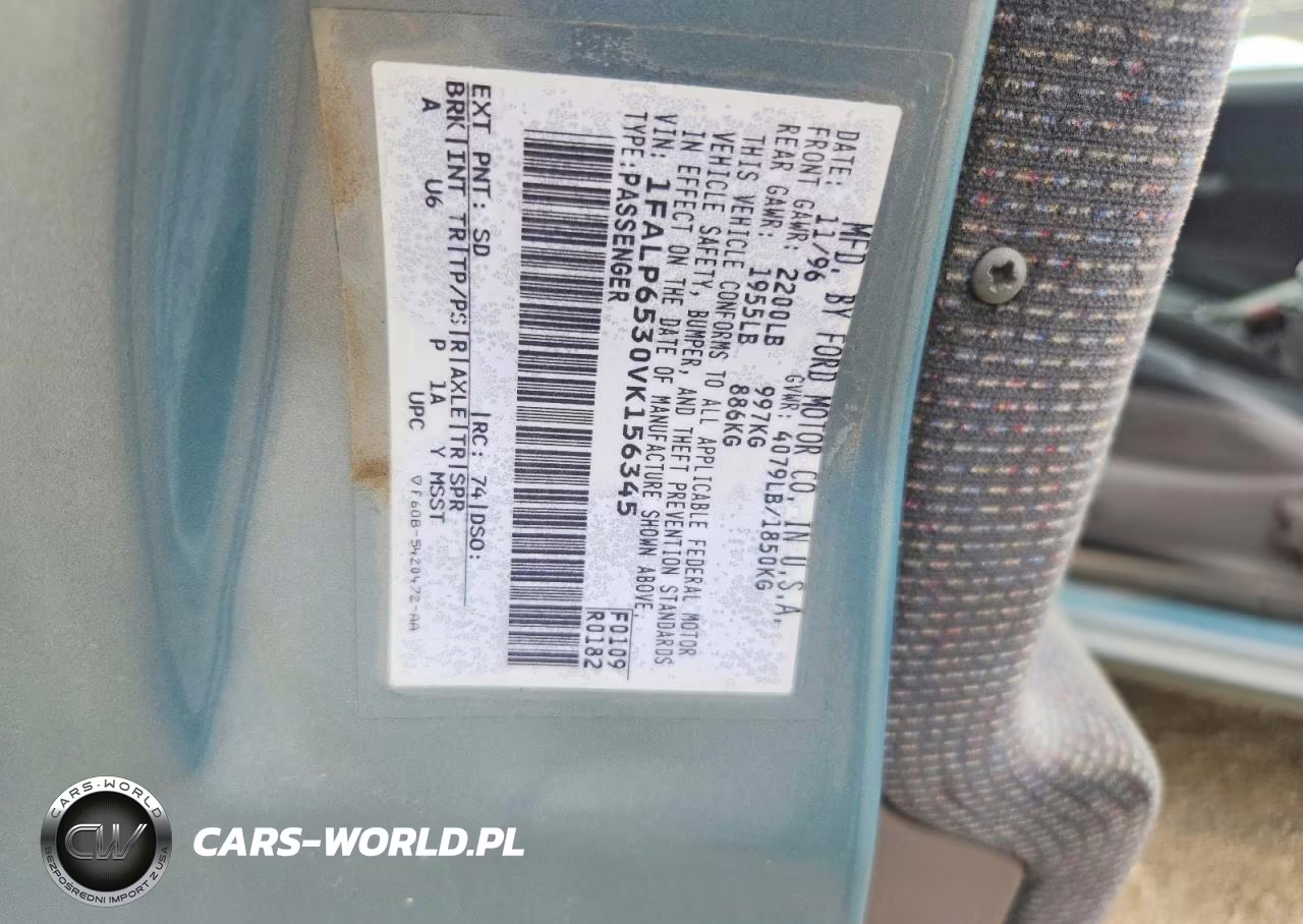 1997 Ford Contour Base VIN:1FALP6530VK156345 - 12
