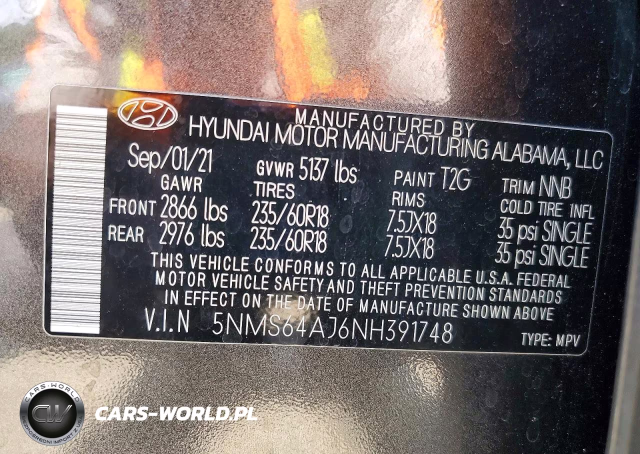 2022 Hyundai Santa Fe Sel VIN:5NMS64AJ6NH391748 - 13