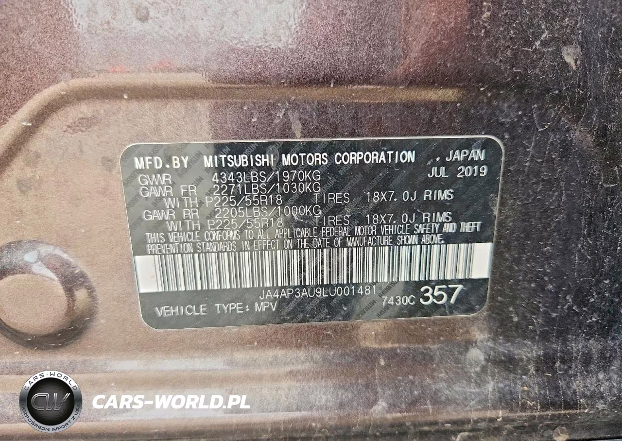2020 Mitsubishi Outlander Sport Es VIN:JA4AP3AU9LU001481 - 12