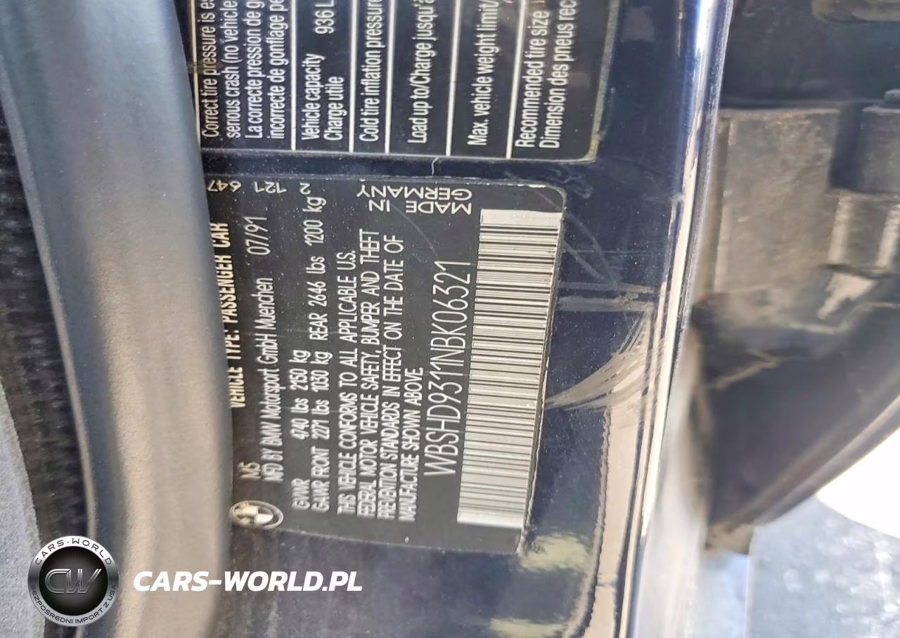 1992 BMW M5 VIN:WBSHD9311NBK06321 - 12