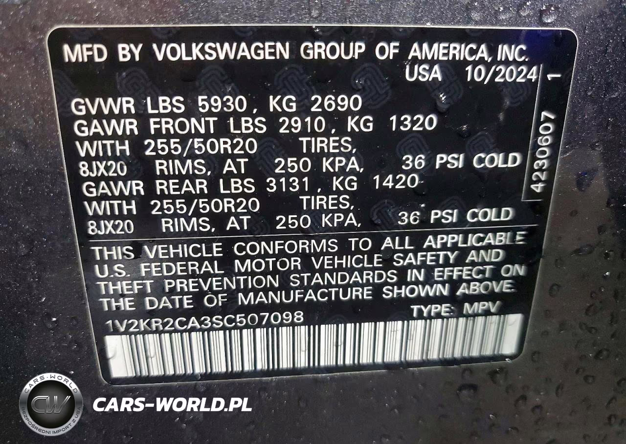 2025 Volkswagen Atlas Se VIN:1V2KR2CA3SC507098 - 12