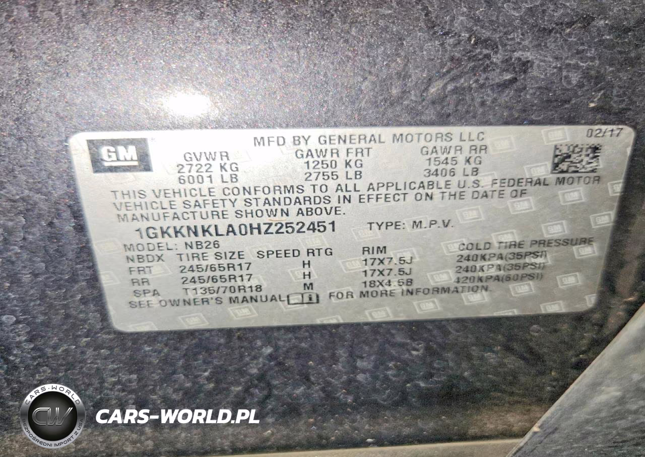 2017 GMC Acadia Sle VIN:1GKKNKLA0HZ252451 - 13