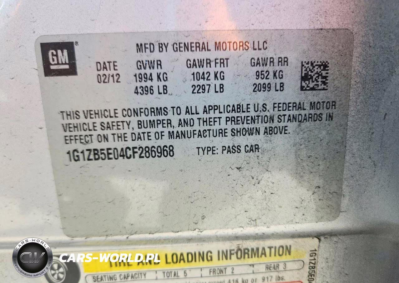 2012 Chevrolet Malibu Ls VIN:1G1ZB5E04CF286968 - 13
