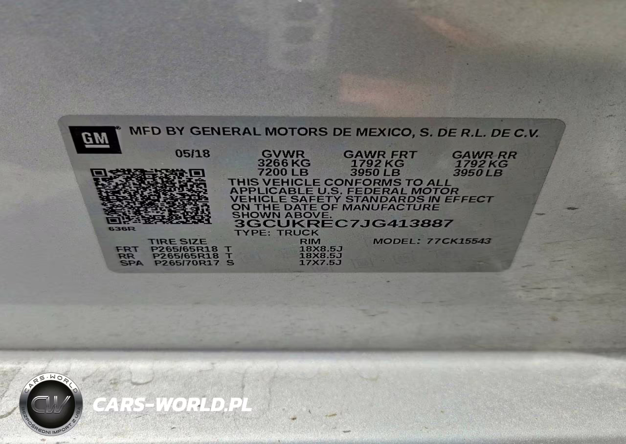 2018 Chevrolet Silverado K1500 Lt VIN:3GCUKREC7JG413887 - 12