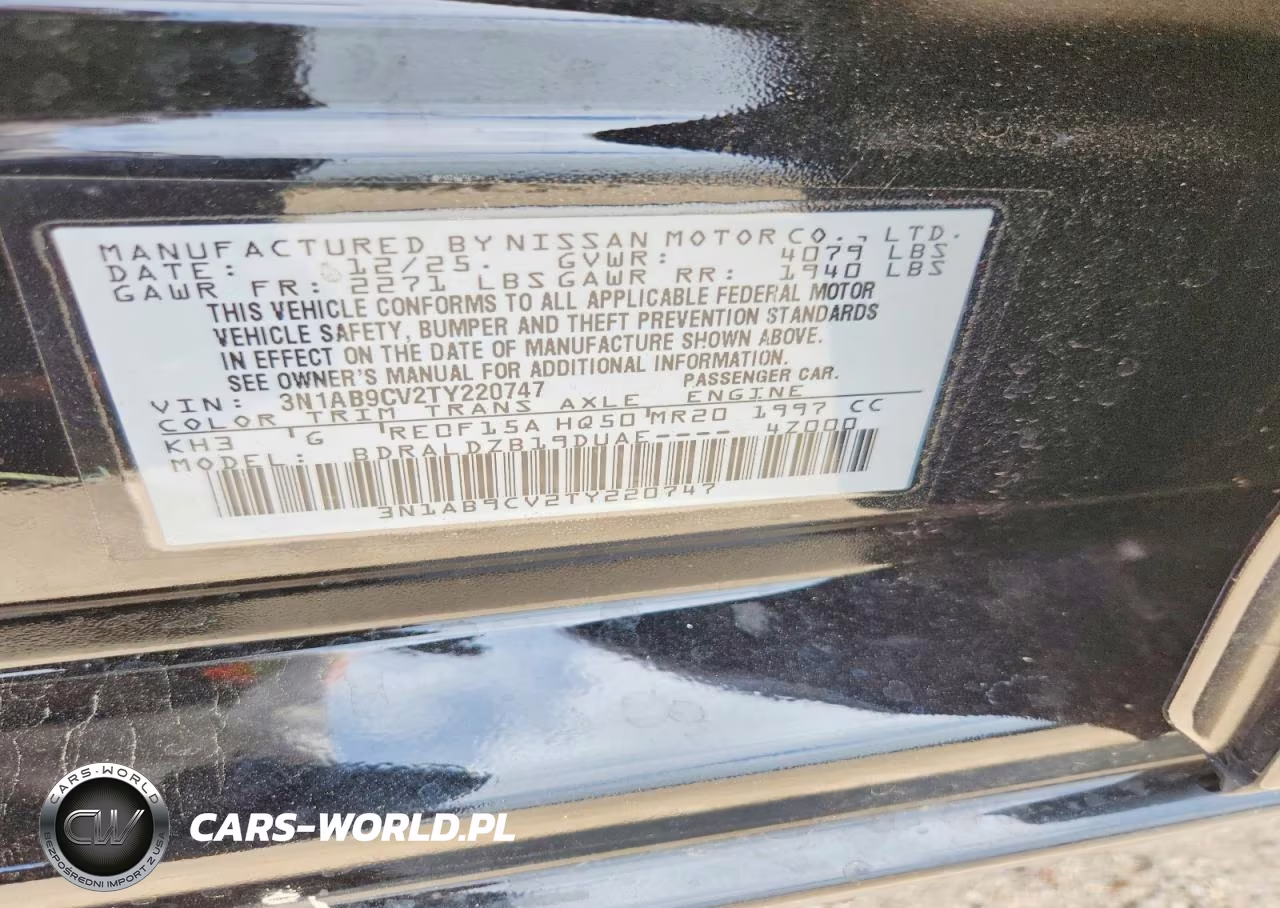 2026 Nissan Sentra Sv VIN:3N1AB9CV2TY220747 - 12
