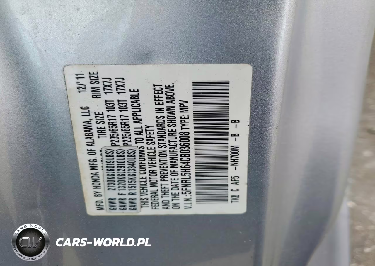 2012 Honda Odyssey Exl VIN:5FNRL5H64CB036008 - 13
