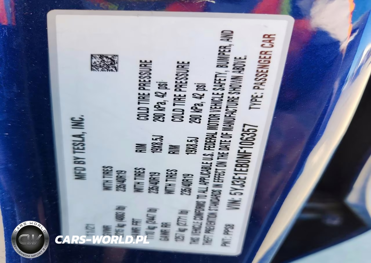 2022 Tesla Model 3 VIN:5YJ3E1EB0NF106357 - 13
