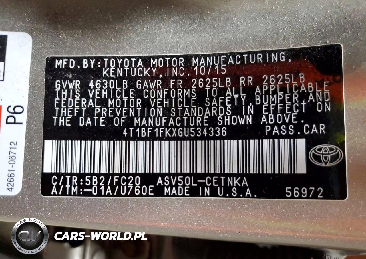 2016 Toyota Camry Le VIN:4T1BF1FKXGU534336 - 13