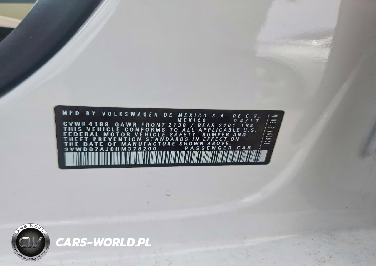 2017 Volkswagen Jetta Se VIN:3VWDB7AJ8HM378200 - 12