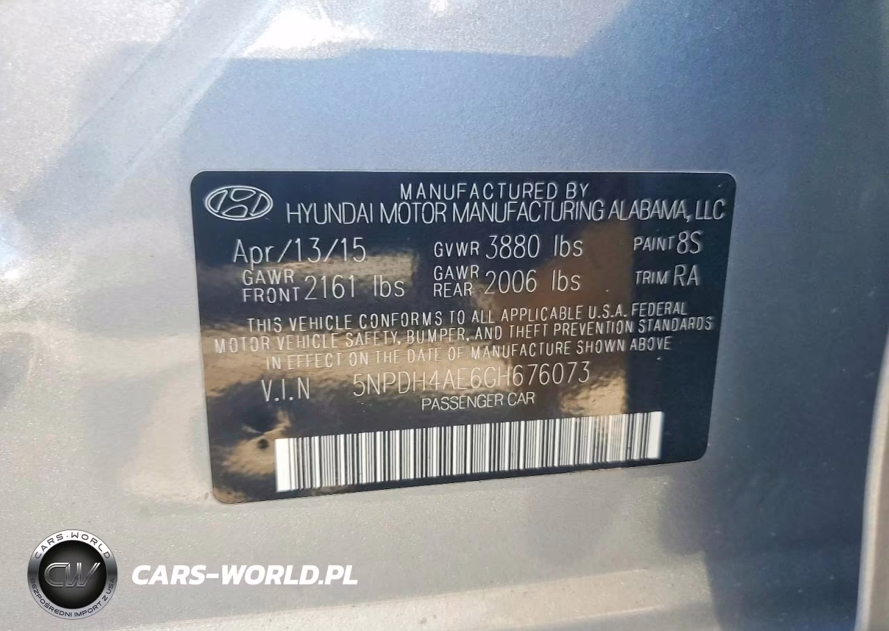 2016 Hyundai Elantra Se VIN:5NPDH4AE6GH676073 - 12