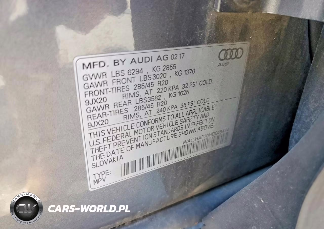 2017 Audi Q7 Premium Plus VIN:WA1LHAF70HD046474 - 12