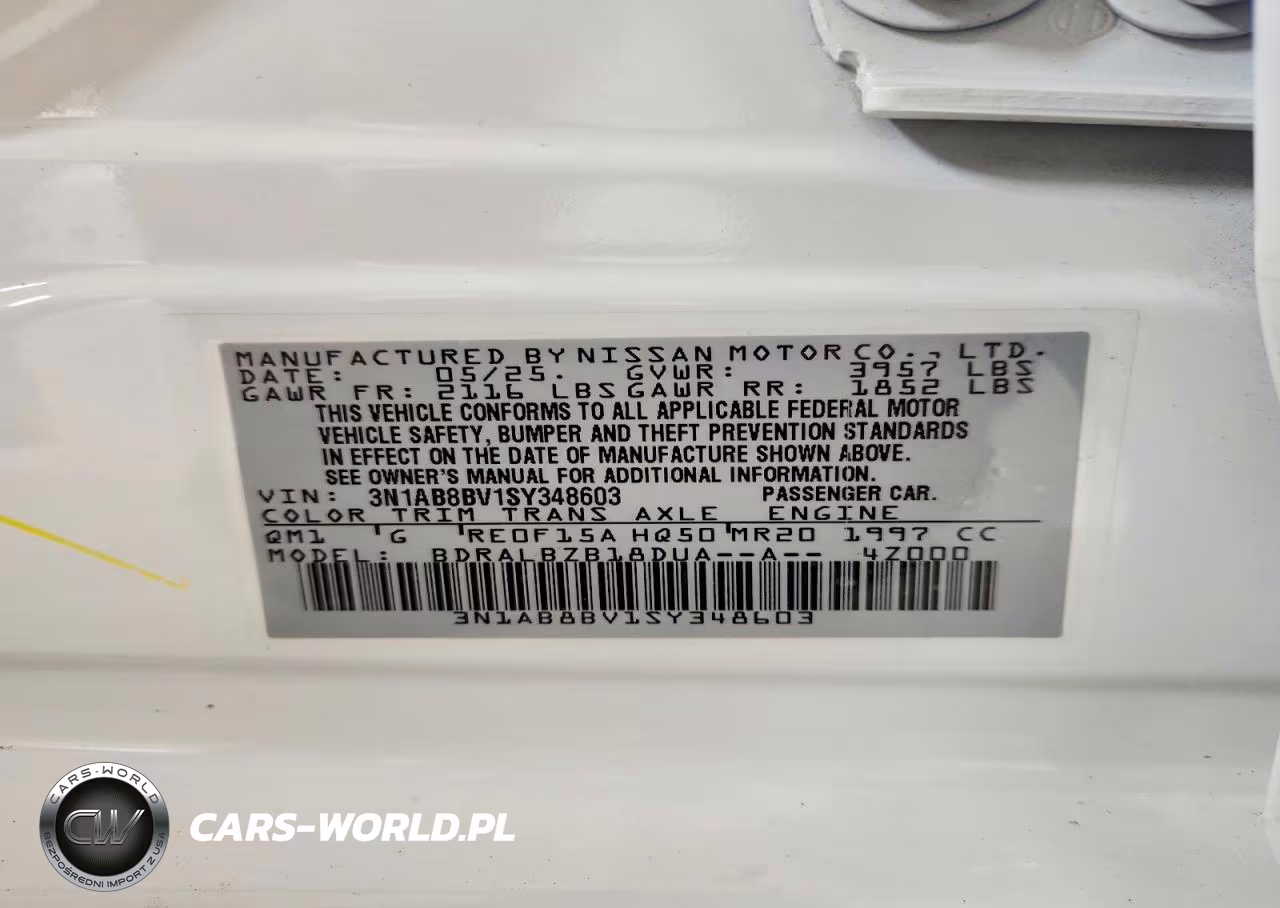 2025 Nissan Sentra S VIN:3N1AB8BV1SY348603 - 13