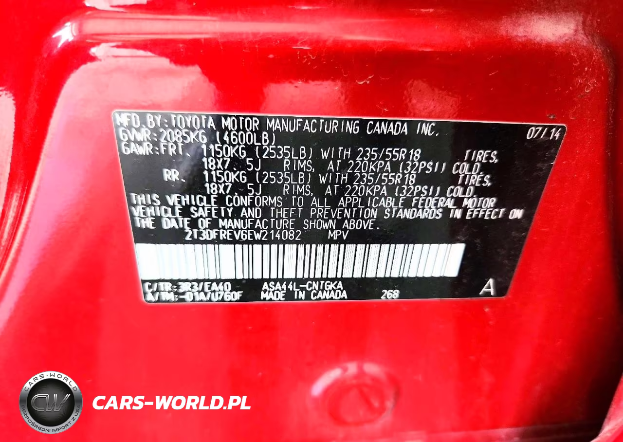 2014 Toyota Rav4 Limited VIN:2T3DFREV6EW214082 - 13