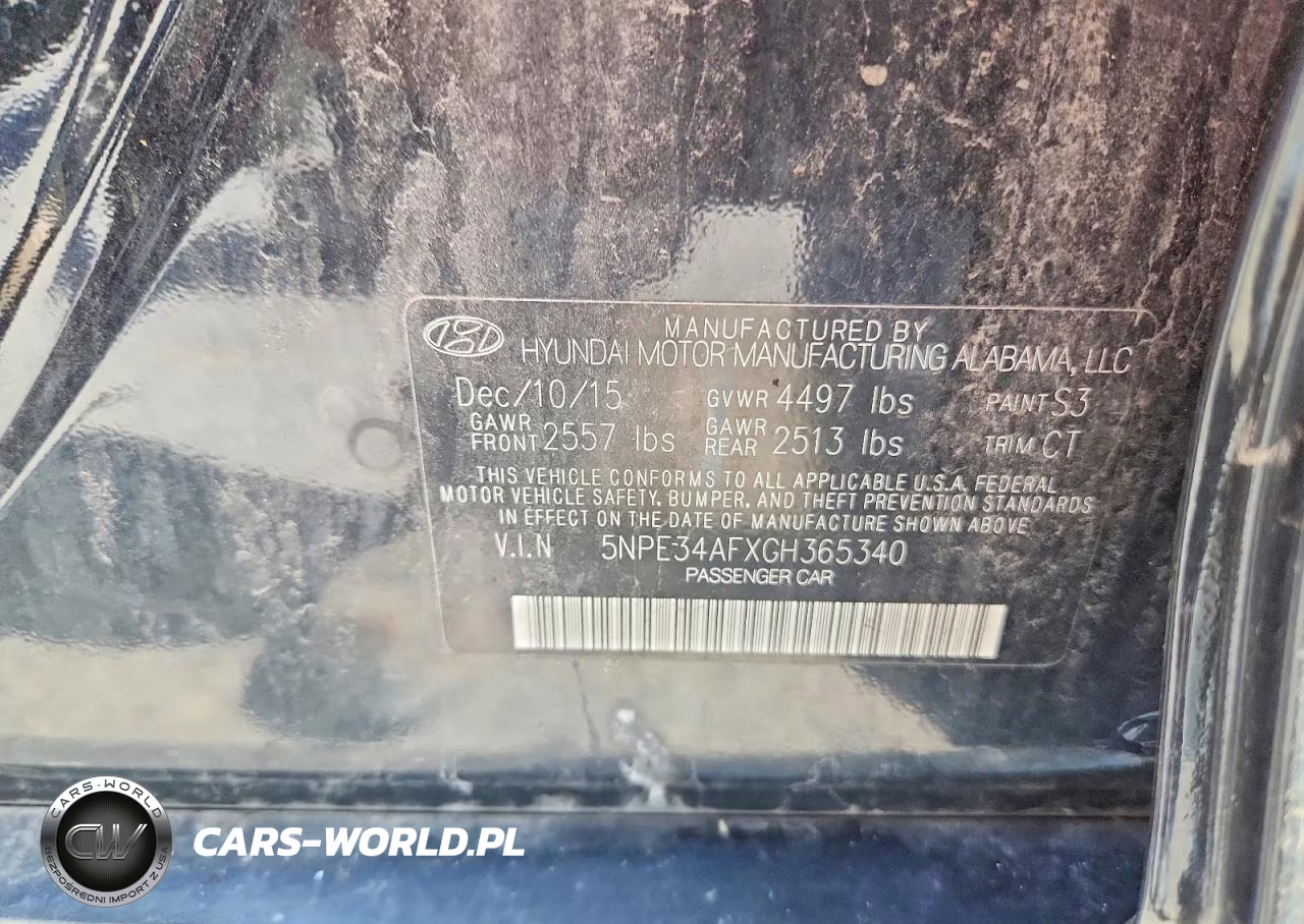 2016 Hyundai Sonata Sport VIN:5NPE34AFXGH365340 - 12