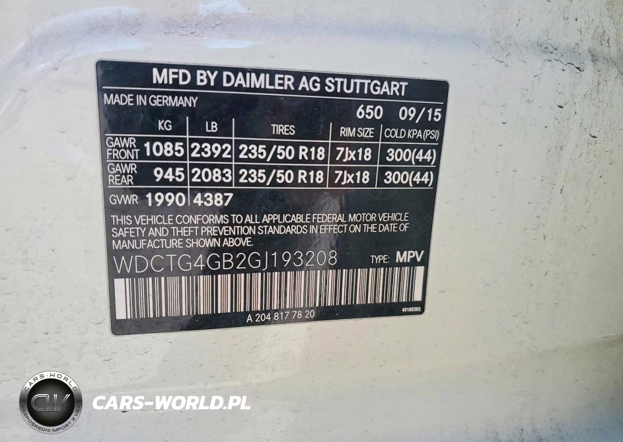 2016 Mercedes-Benz Gla VIN:WDCTG4GB2GJ193208 - 13
