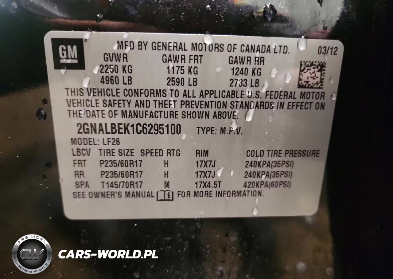 2012 Chevrolet Equinox Ls VIN:2GNALBEK1C6295100 - 13