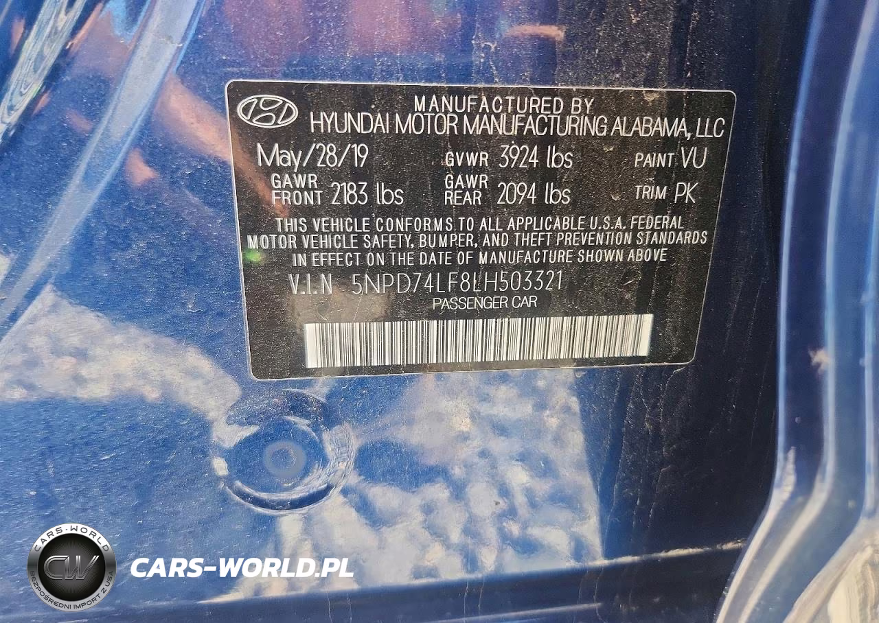 2020 Hyundai Elantra Se VIN:5NPD74LF8LH503321 - 12
