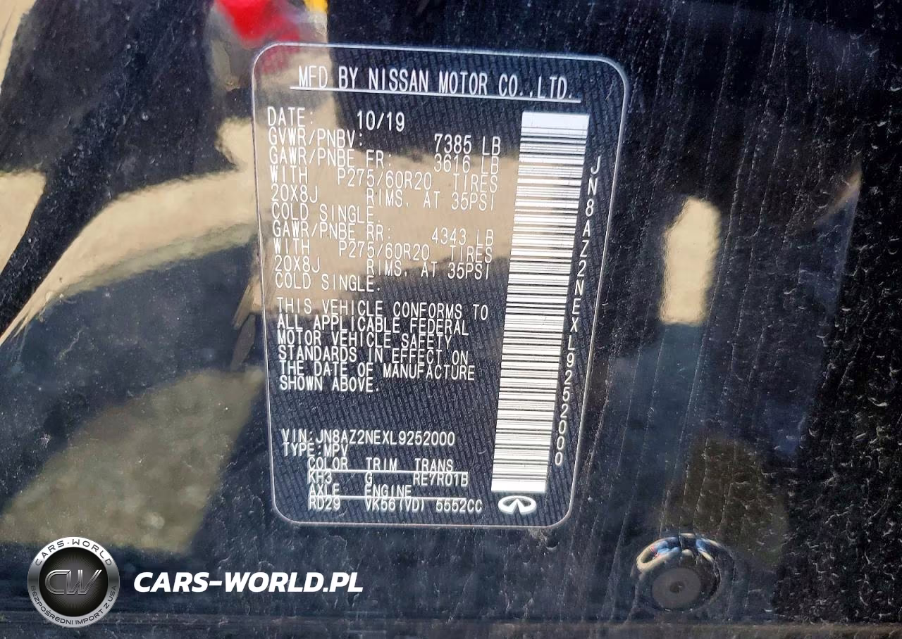 2020 Infiniti Qx80 Luxe VIN:JN8AZ2NEXL9252000 - 13