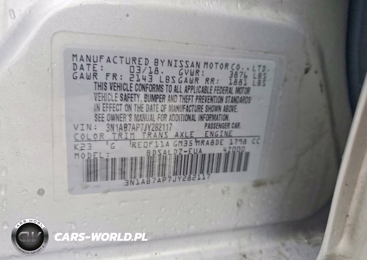 2018 Nissan Sentra Sv VIN:3N1AB7AP7JY282117 - 12