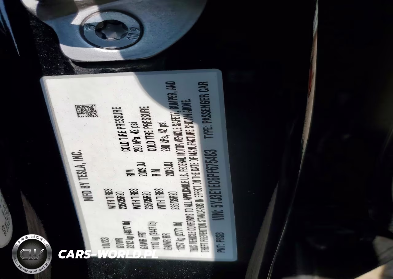 2023 Tesla Model 3 VIN:5YJ3E1EC6PF675483 - 12