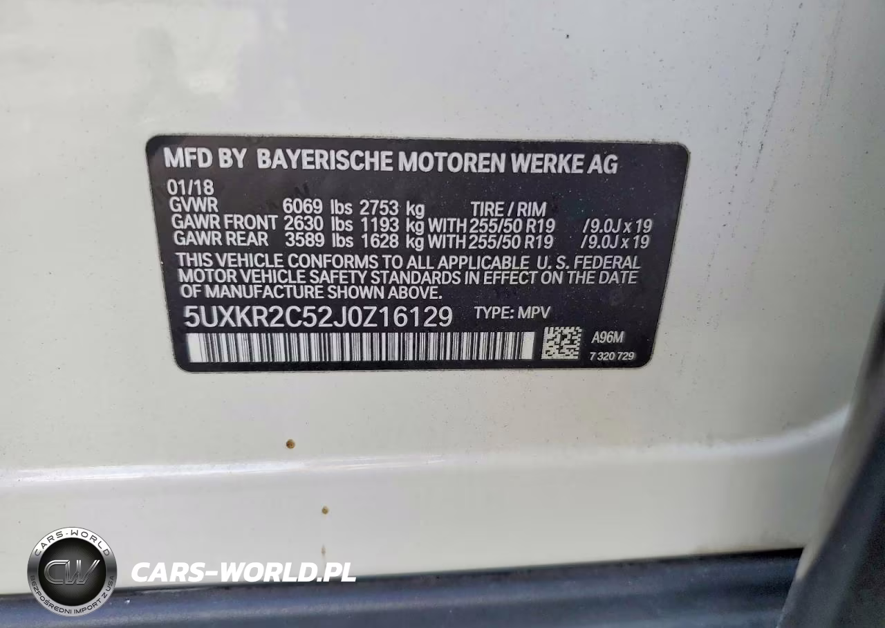 2018 BMW X5 Sdrive35I VIN:5UXKR2C52J0Z16129 - 14