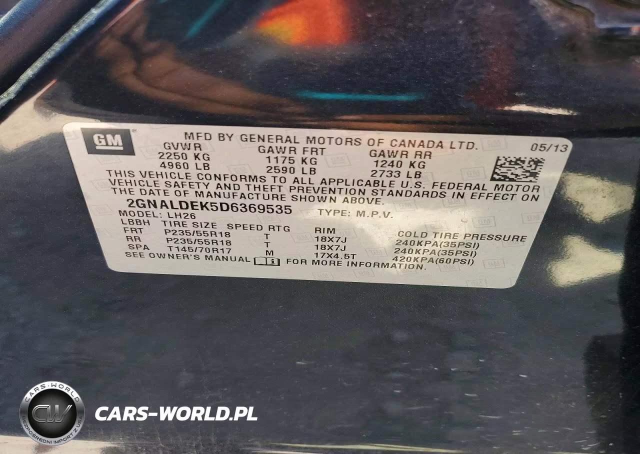 2013 Chevrolet Equinox Lt VIN:2GNALDEK5D6369535 - 12