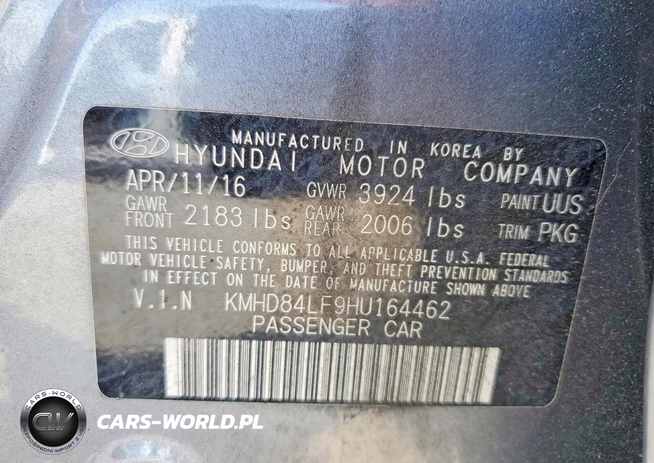 2017 Hyundai Elantra Se VIN:KMHD84LF9HU164462 - 12