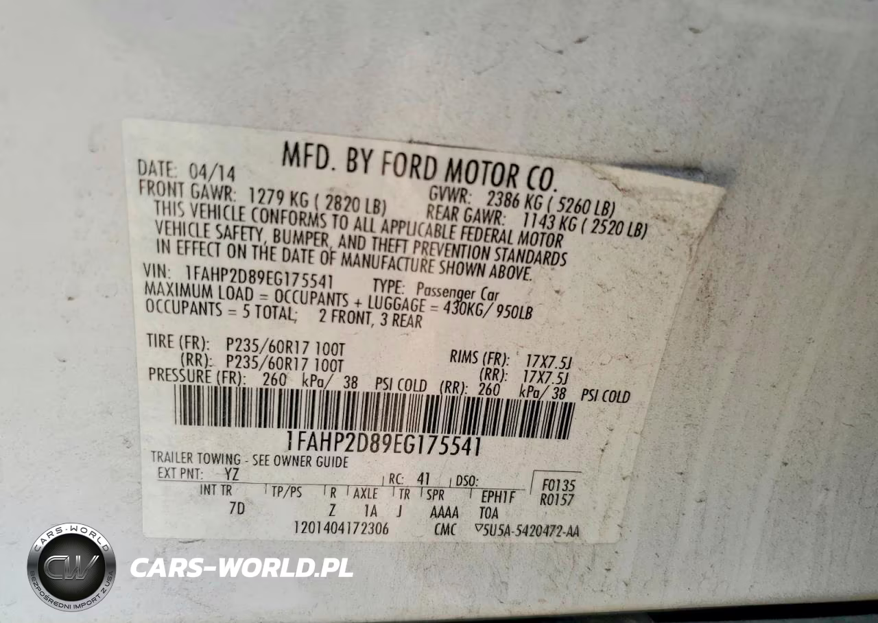 2014 Ford Taurus Se VIN:1FAHP2D89EG175541 - 12