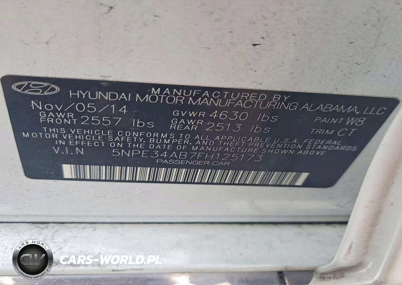 2015 Hyundai Sonata Limited 2.0T VIN:5NPE34AB7FH125173 - 12