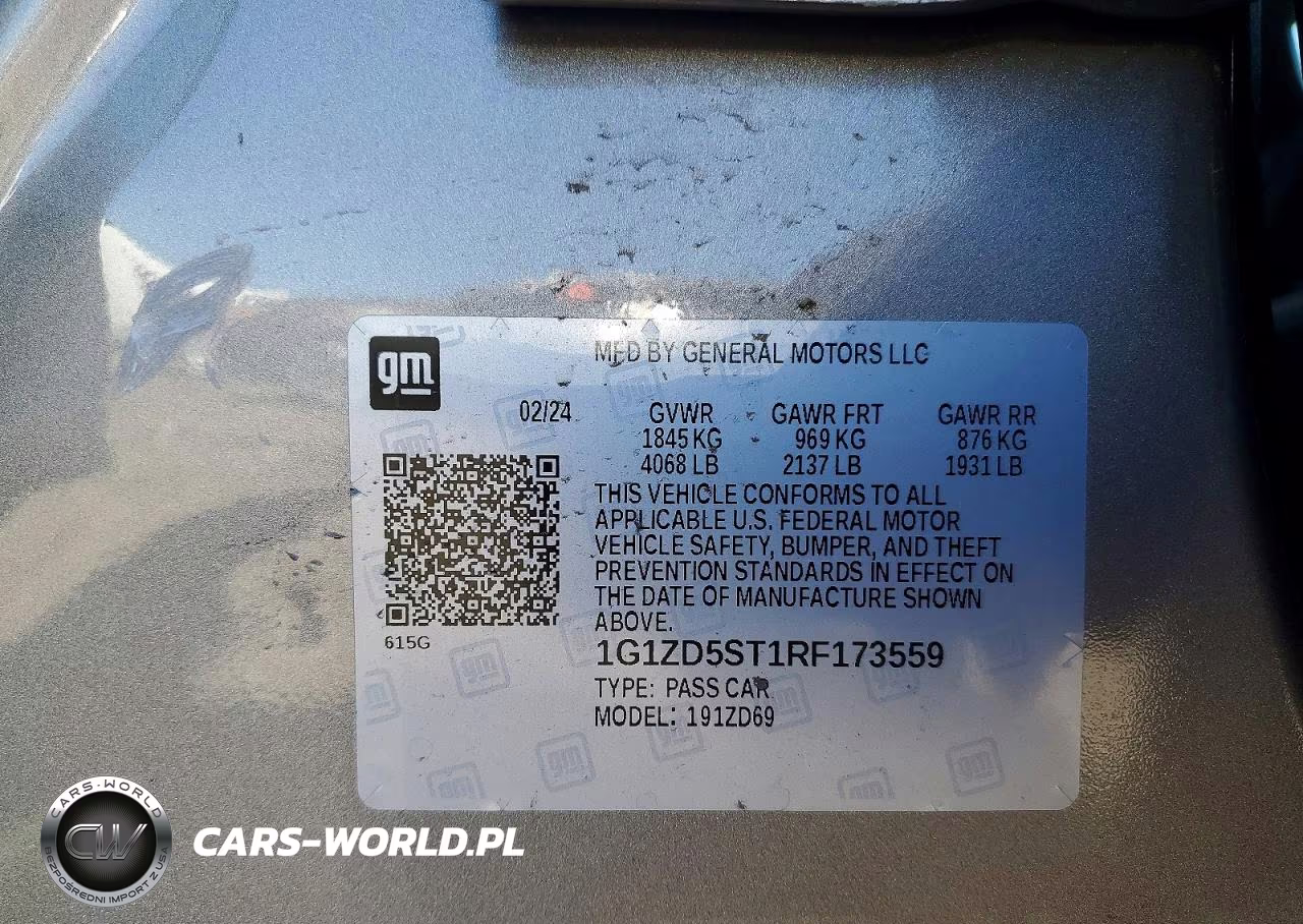 2024 Chevrolet Malibu Lt VIN:1G1ZD5ST1RF173559 - 12