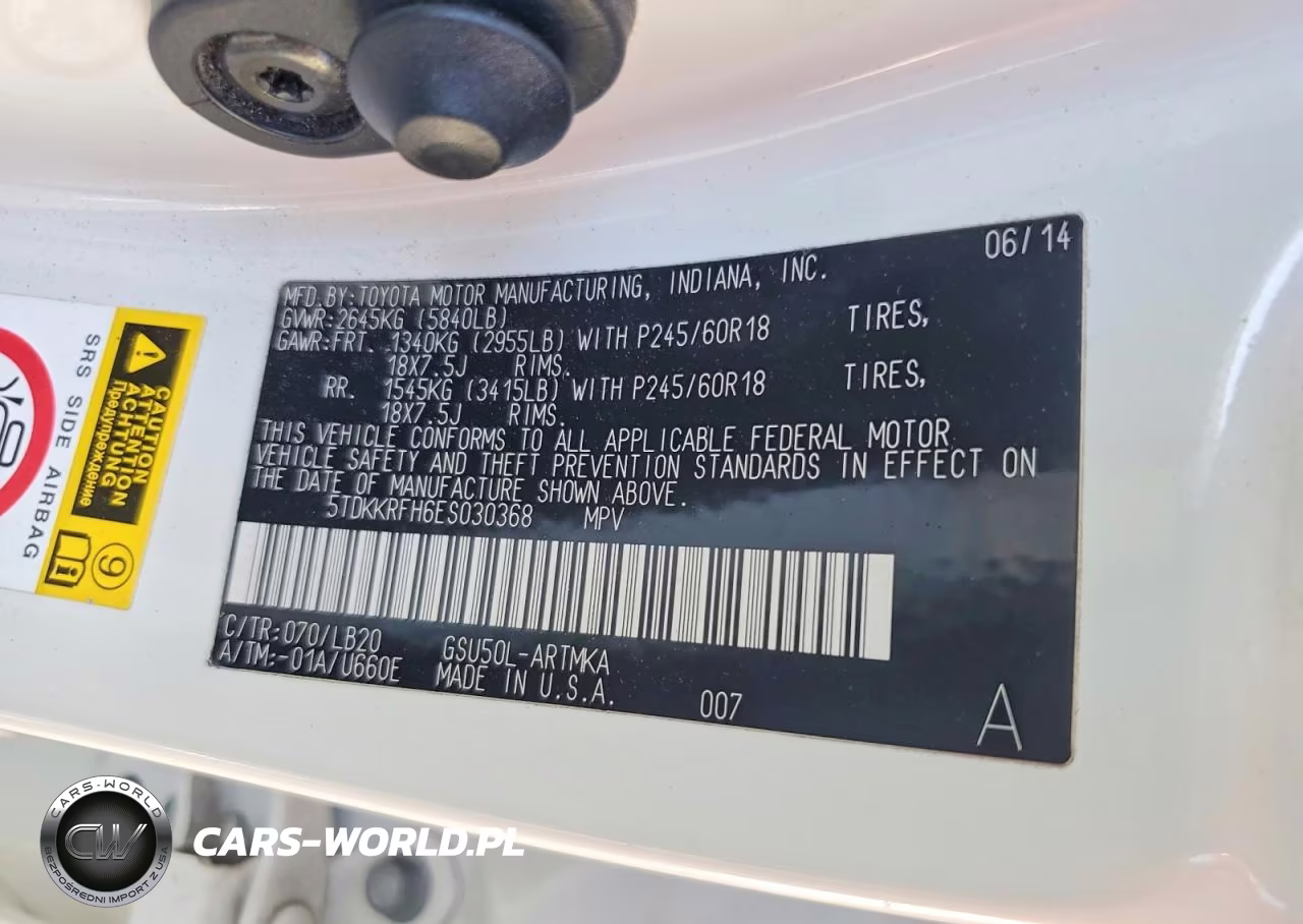 2014 Toyota Highlander Xle VIN:5TDKKRFH6ES030368 - 13
