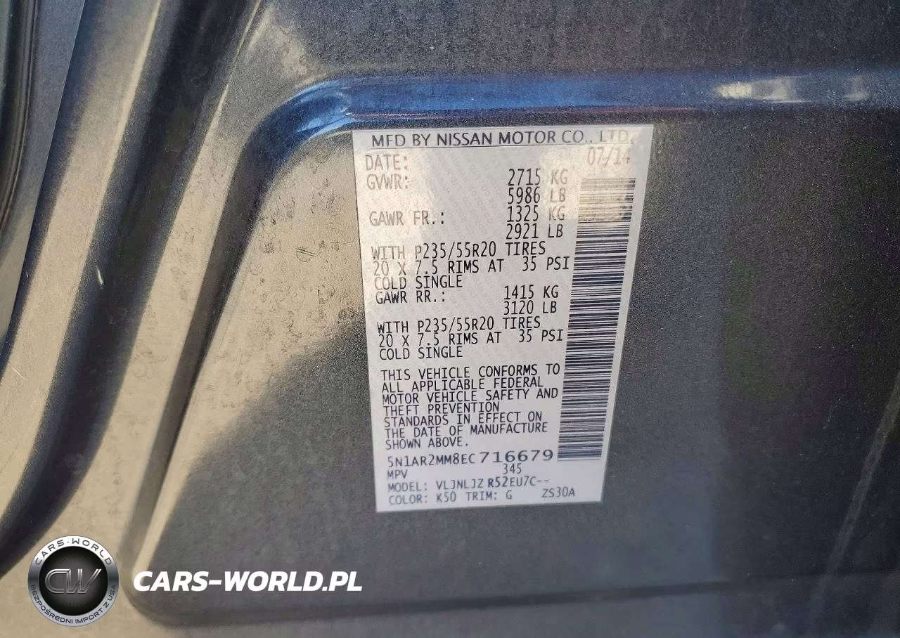 2014 Nissan Pathfinder S VIN:5N1AR2MM8EC716679 - 12