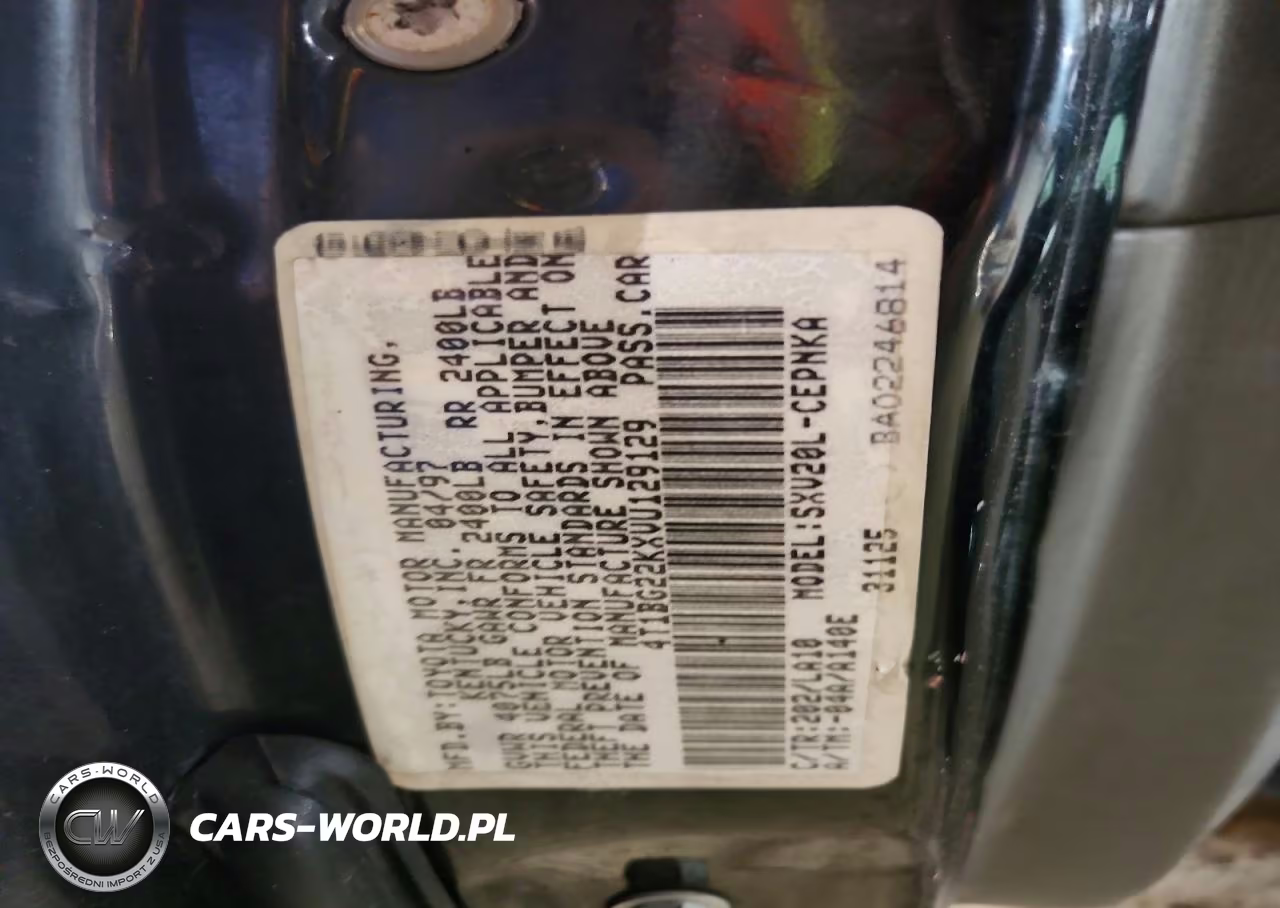1997 Toyota Camry Le VIN:4T1BG22KXVU129129 - 12