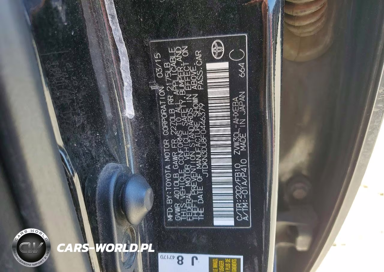 2015 Toyota Prius Two VIN:JTDKN3DU8F0446379 - 13