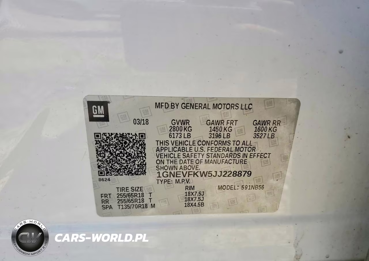 2018 Chevrolet Traverse Ls VIN:1GNEVFKW5JJ228879 - 12