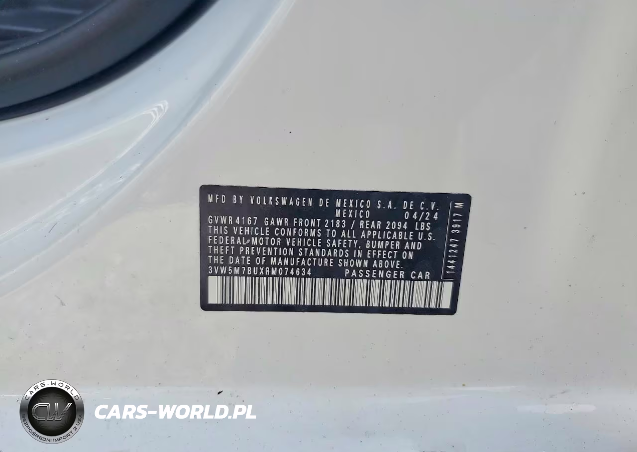 2024 Volkswagen Jetta S VIN:3VW5M7BUXRM074634 - 12